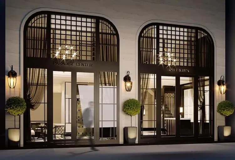 Front of property - evening/night