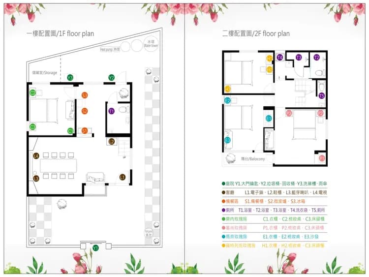 一、二樓層配置圖