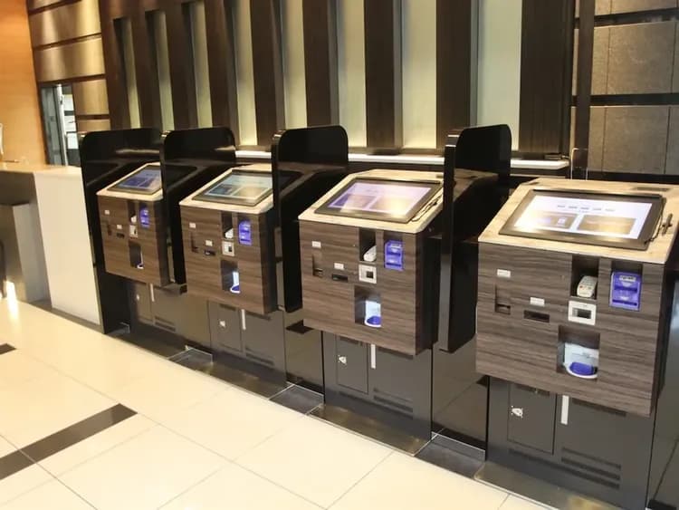 Check-in/check-out kiosk