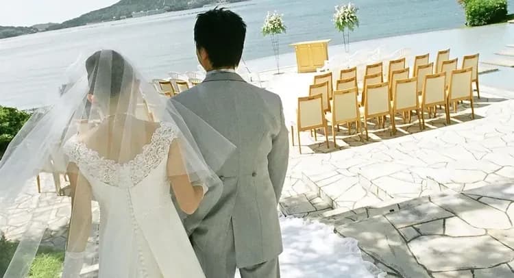 Outdoor wedding area