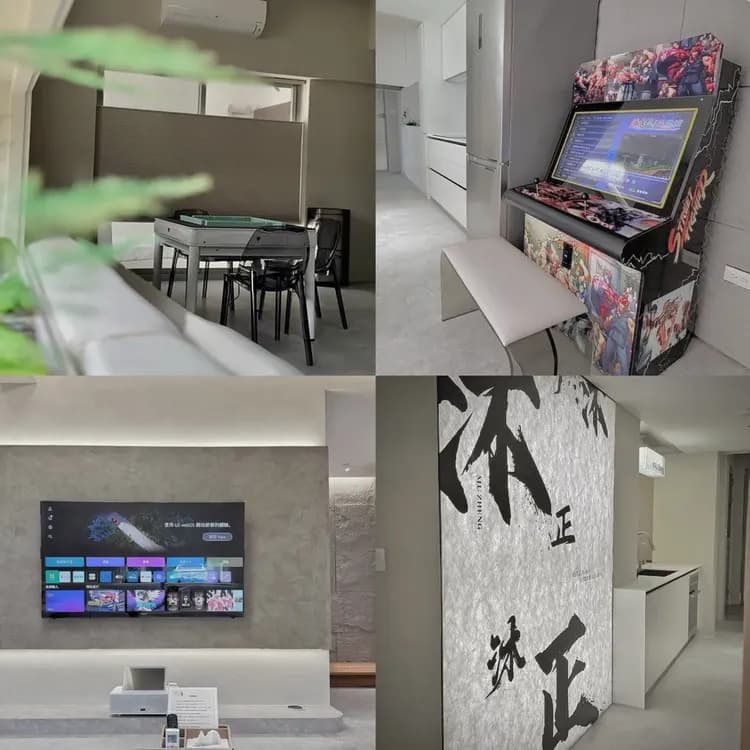 Mu Zheng Farm_Yan 2 Hall｜6~14 people Chiayi Private Bed and Breakfast｜Karaoke_Electric Mahjong_Barbeque_Super large projector_Electric arcade_Kitchen-11