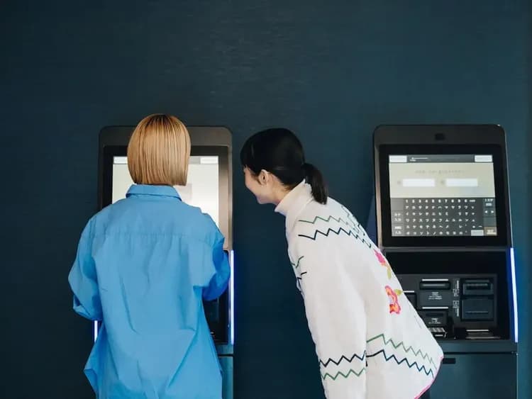 Check-in/check-out kiosk