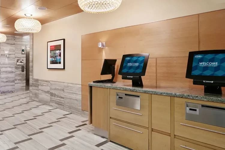 Check-in/check-out kiosk