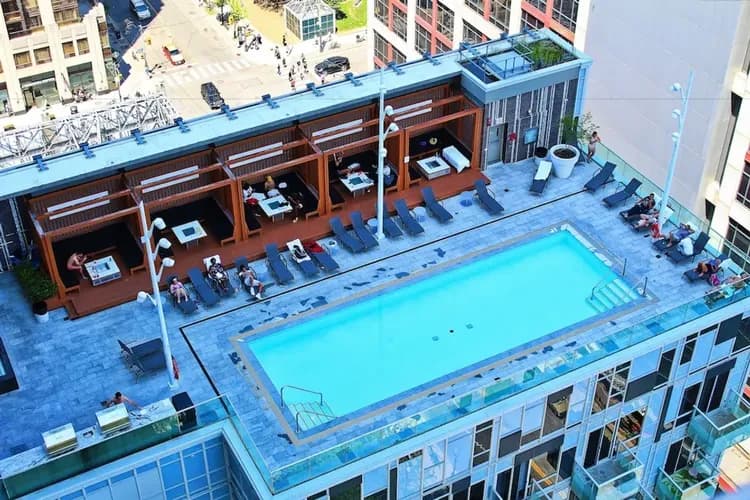 Rooftop pool