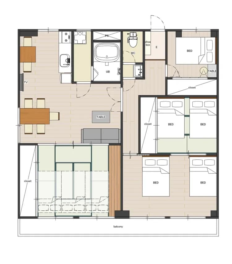 COMFORT 夕陽之丘｜多人入住/日本橋站步行10分/黑門市場步行3分-20