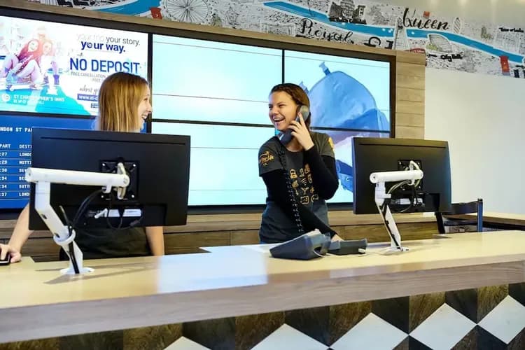 Check-in/check-out kiosk