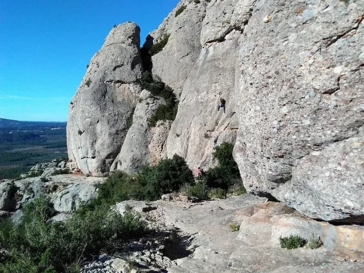 Outdoor rock climbing