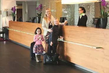 Check-in/check-out kiosk