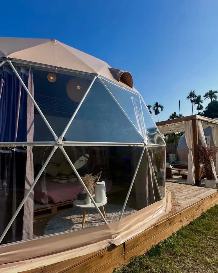 山見懶人露營 | 星球帳上下鋪！獨立衛浴含冷氣！自助式露營體驗-9