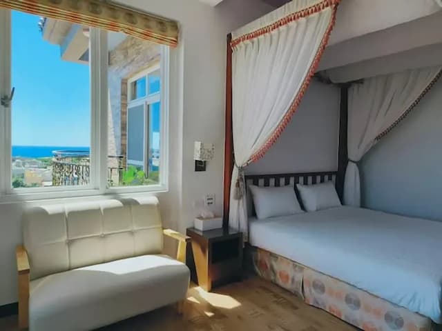 小琉球 白海民宿-加大雙人床房-附陽台-4