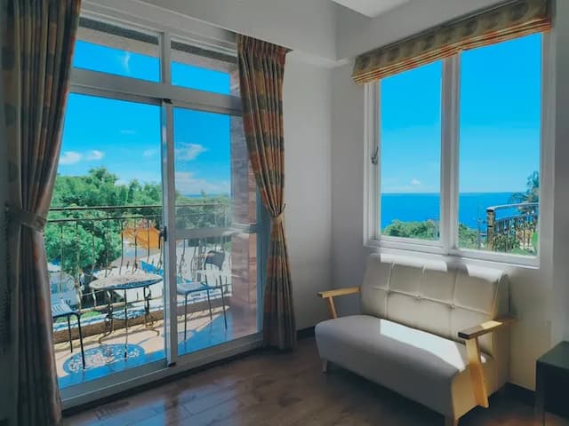 小琉球 白海民宿-加大雙人床房-附陽台-6