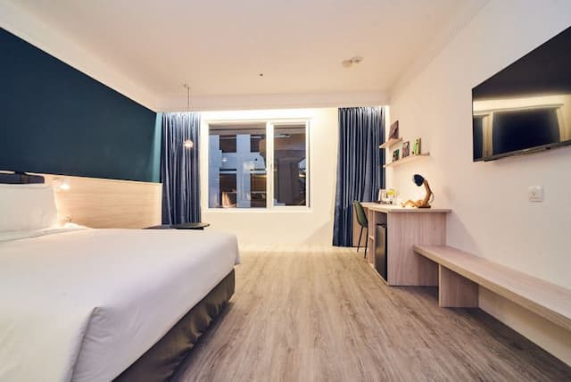 雀客藏居台北南港｜近環球購物中心＆CITYLINK、全新裝潢-標準雙人客房 (無窗)-6