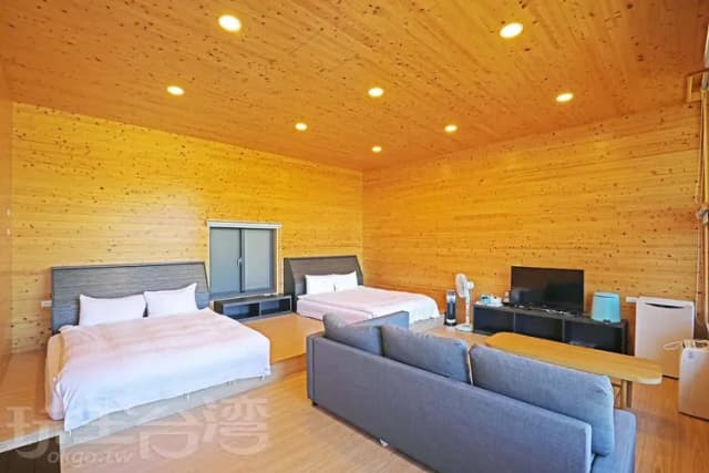 深山林內生態農場｜全新太空艙、狩獵帳、星空玻璃屋-觀星(日式禪風4人房)-1