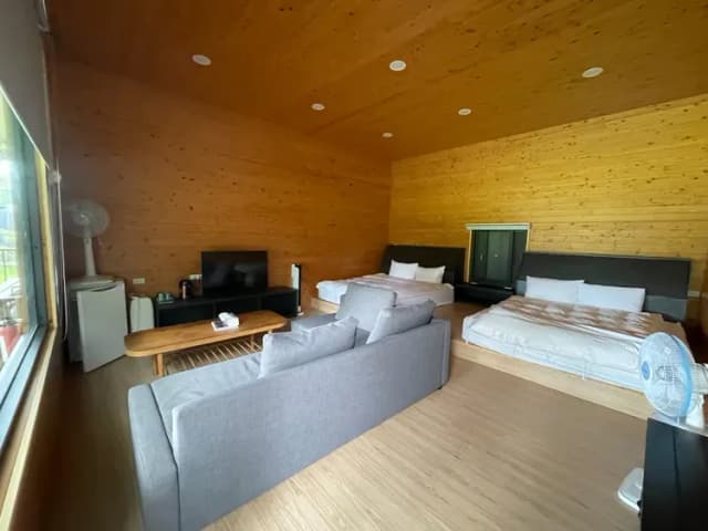 深山林內生態農場｜全新太空艙、狩獵帳、星空玻璃屋-觀星(日式禪風4人房)-6