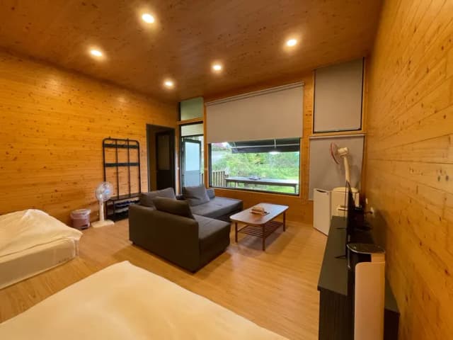 深山林內生態農場｜全新太空艙、狩獵帳、星空玻璃屋-觀星(日式禪風4人房)-5