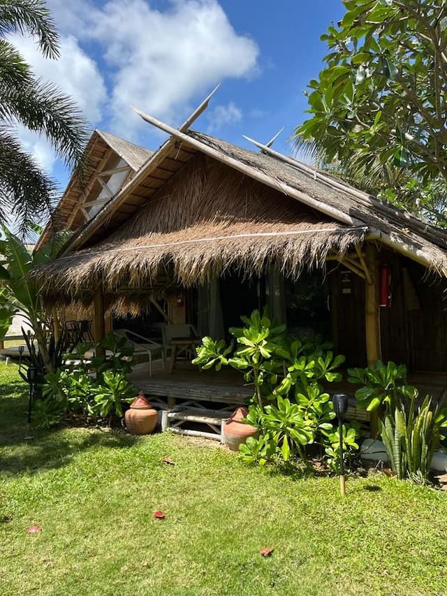 Shack terrace and gardens