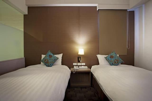 米卡沙旅店｜近台中火車站-標準雙床房-1