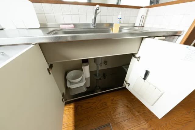 キッチン下に調理器具あり☆