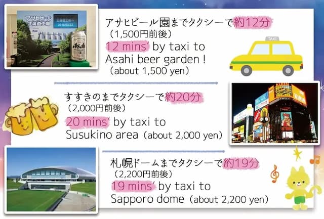 タクシーも楽々！