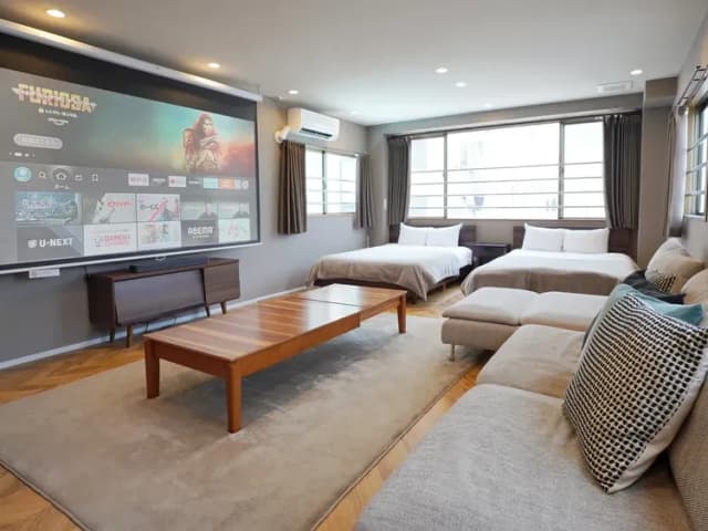 TABISAI PREMIUM Hakata-Nakasu Kawabata-Fukuoka's largest luxury private hotel ★ Watch movies on a large screen ★ 2 minutes from Nakasu Kawabata Station-6