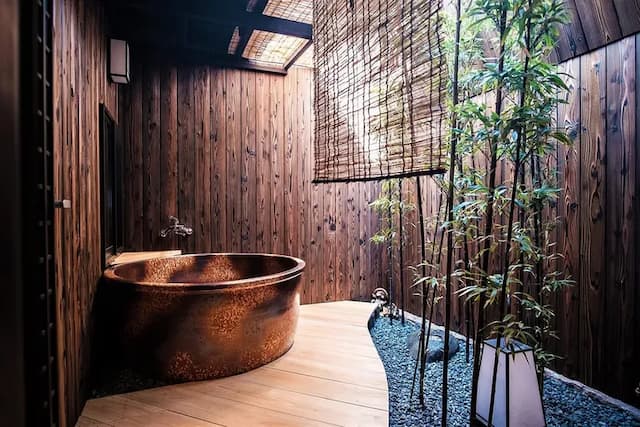 [Rental building of Kyomachiya] Shigaraki ware open-air bath Higashiyama Sanjo ● Kyoran-Shirakawa House ●-Kyomachiya with open-air bath Private room plan Shirakawa House-6
