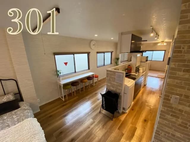 蘋果之家-3｜近海遊館&大阪港&環球影城-301號房-包層、有陽台、雙洗臉台-5