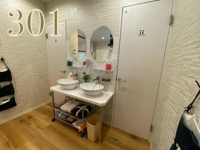 蘋果之家-3｜近海遊館&大阪港&環球影城-301號房-包層、有陽台、雙洗臉台-7