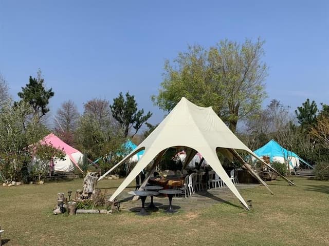 寨酌然野奢庄園｜親子野趣露營、一泊二食-【野趣露營】野鴿區|公共衛浴-8