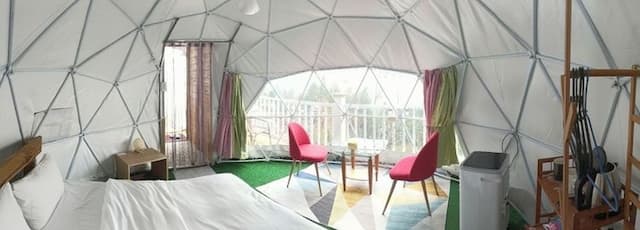 스카이 라운지 b&b, 대만, 일월담, 시투 근처 seukai launji b&b, daeman, il-woldam, situ geuncheo-Luxury Camping Tent Suite for 2 People-2