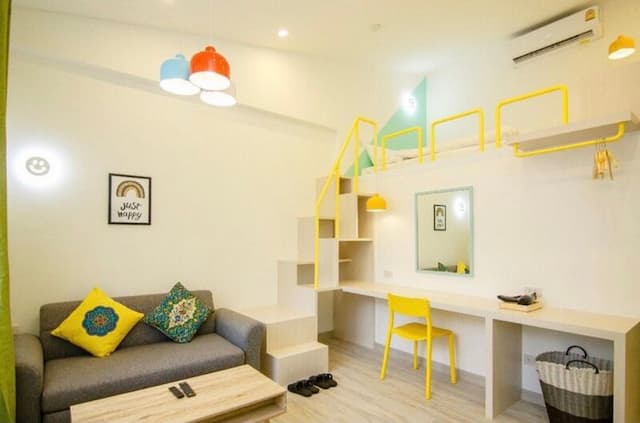 曼谷埃利斯酒店 (The Ellis Bangkok)-別緻閣樓式雙人房-配備額外的沙發床 (Chic loft style double room with extra sofa bed)-1