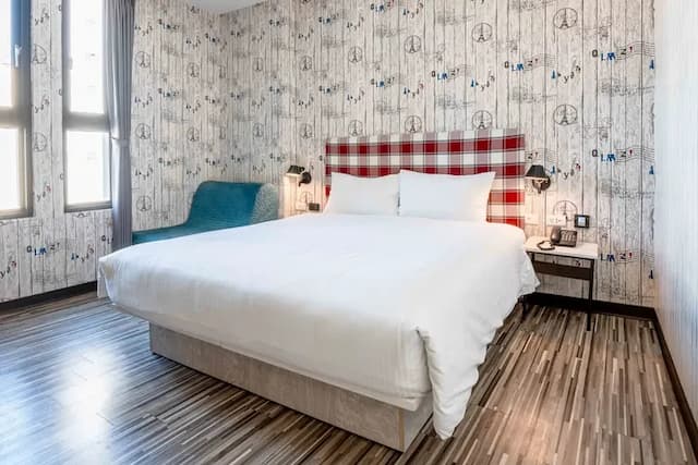 雀客旅館台中自由-景觀雙人客房(市景)-1