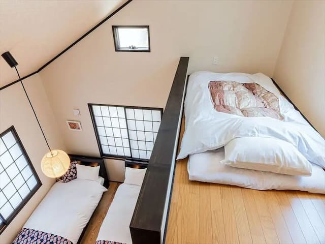 兩層日式包棟旅居｜最多6人/2房1廳/2衛1浴/隅田川景/淺草站步行8分-整棟/Max 6人房-2