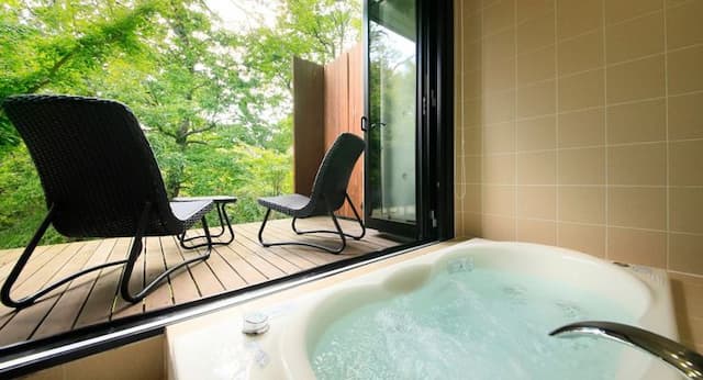 Oku Nikko Hotel Shikisai-Japanese-style room 12 Tatami Semi Open-Air Bath-4