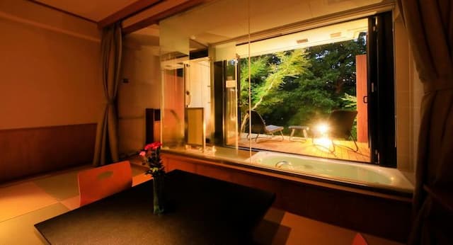 Oku Nikko Hotel Shikisai-Japanese-style room 12 Tatami Semi Open-Air Bath-5