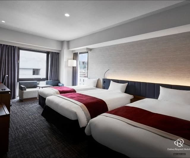 大和ROYNET飯店 山形站前｜山形站步行2分/近山形城跡-豪華雙床房【不挑房】-2