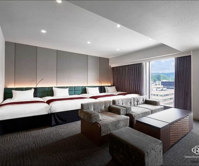 大和ROYNET飯店 山形站前｜山形站步行2分/近山形城跡-四人房【不挑房】-1