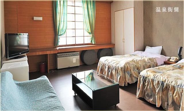 藏王溫泉 最上高湯 善七乃湯 大平飯店｜露天溫泉/接送服務/寵物OK/近藏王溫泉滑雪場-西式雙床房-溫泉街景【不挑房】-2