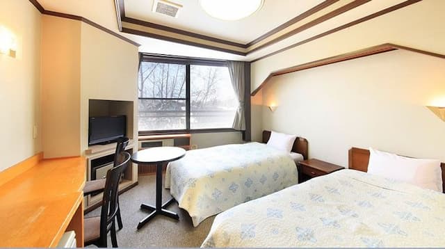 藏王溫泉 源湯之宿 藏王廣場飯店｜露天溫泉/近藏王溫泉滑雪場-西式雙床房【不挑房】-1