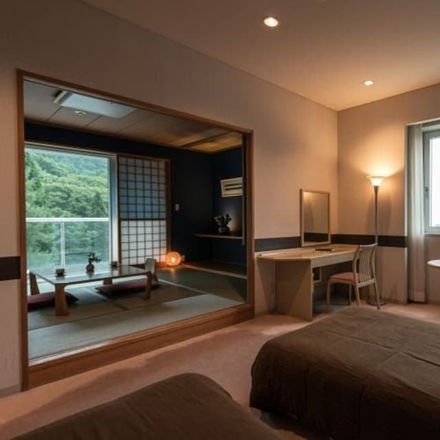 藏王溫泉 高宮琉璃俱樂部渡假村｜山形站開車50分/近藏王溫泉滑雪場/可租借雪具-附陽台和洋室【不挑房】-1