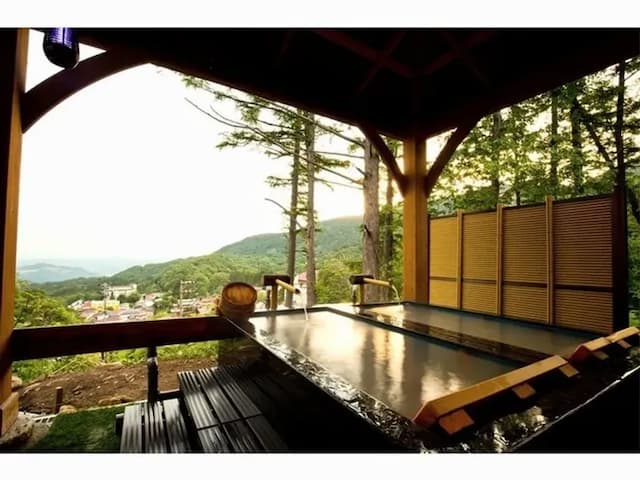 藏王溫泉 最上高湯 善七乃湯 大平飯店｜露天溫泉/接送服務/寵物OK/近藏王溫泉滑雪場-西式雙床房-溫泉街景 (寵物不可)【不挑房】-5