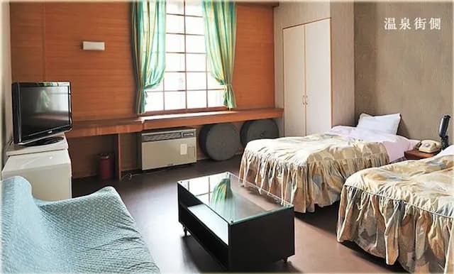 藏王溫泉 最上高湯 善七乃湯 大平飯店｜露天溫泉/接送服務/寵物OK/近藏王溫泉滑雪場-西式雙床房-溫泉街景 (寵物不可)【不挑房】-2