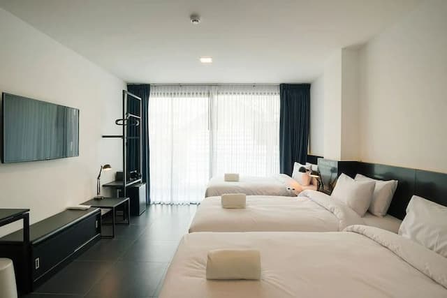 BED Chiangmai Gate Hotel - Adults Only【SHA】-Standard Triple Room (Adult Only), 3 Twin Beds-1