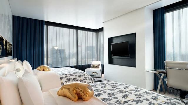 W Bangkok【SHA Extra Plus+】-Cool Corner, Guest room, 2 Queen, City view, Corner room-2