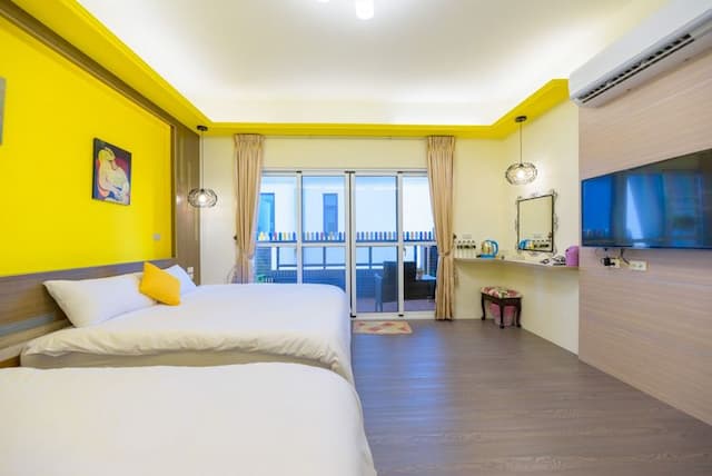 Penghu Pin Cheng BNB-203 quadruple room with balcony-3