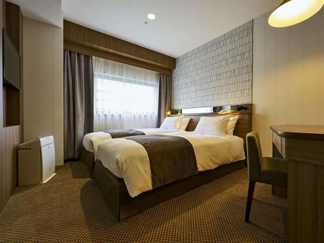 仙台國際飯店｜仙台站步行5分-轉角雙床房【不挑房】-1