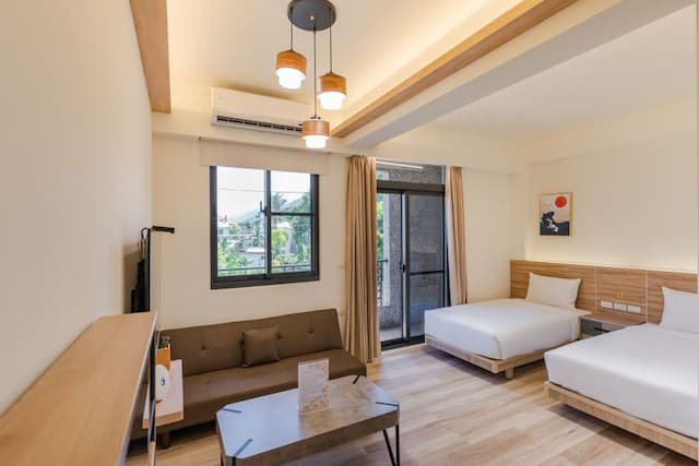 花蓮和束町民宿-花蓮和束町《上田》-鄉村景陽台雙床雙人房-1