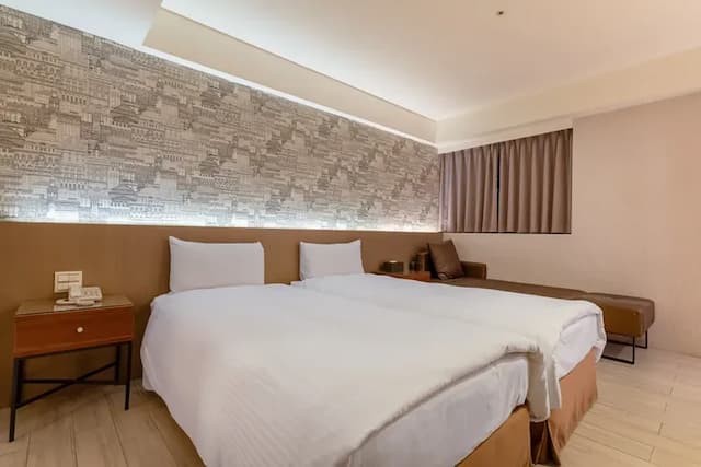 ガイドホテル 台北復北｜MRT中山國中駅の近く-Standard Twin Room without Window-1