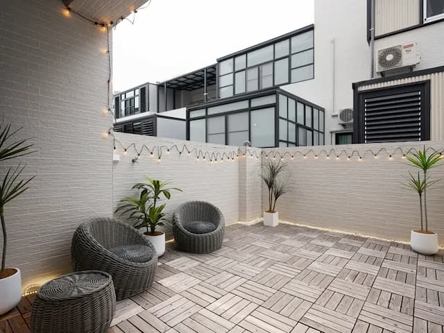 鈺景NU TIME｜鄰近台南走馬瀨農場、夜市-親出於藍四人房-6