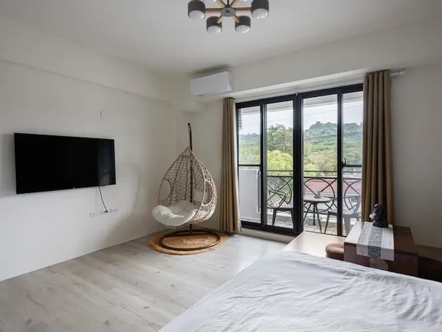 鈺景NU TIME｜鄰近台南走馬瀨農場、夜市-莫忘初棕雙人房-3