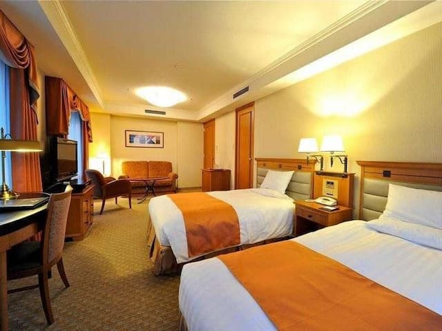 盛岡大都會酒店 新翼｜盛岡JR步行2分-豪華轉角雙床房【不挑房】-2
